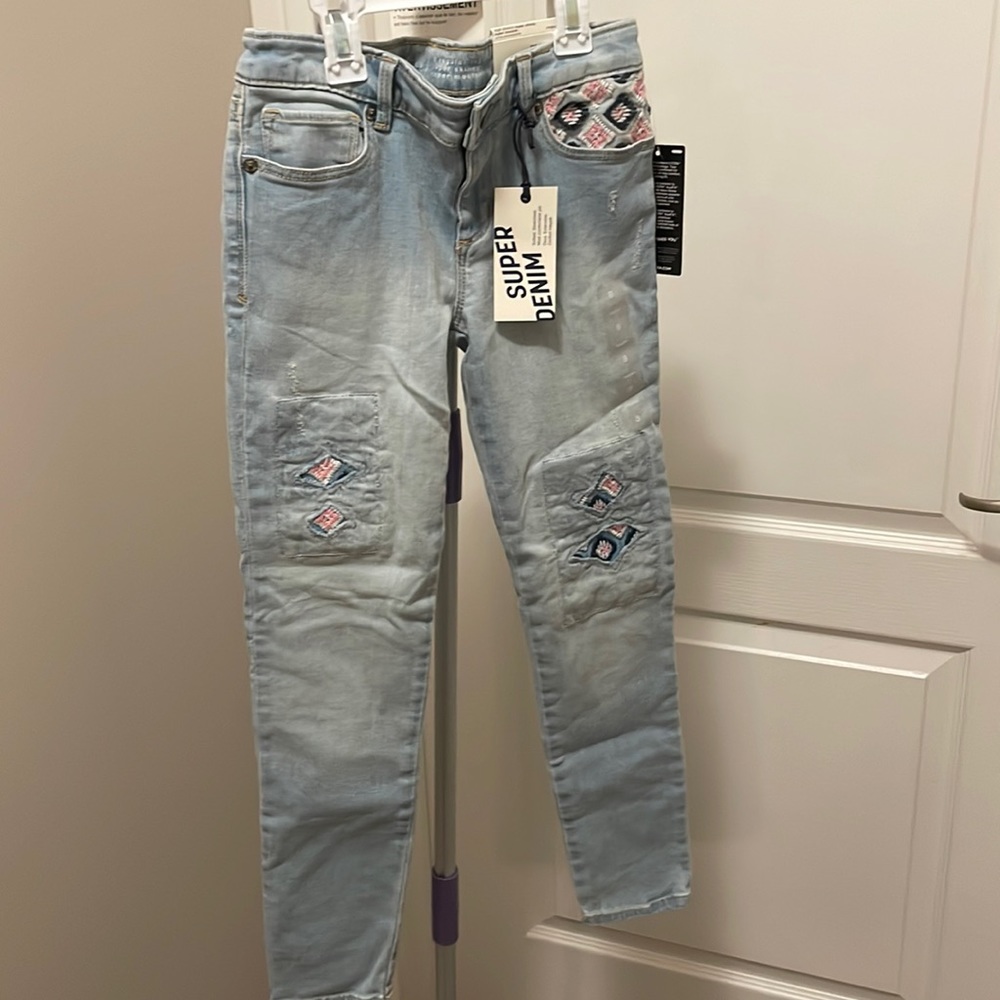 Light blue girl skinny jeans